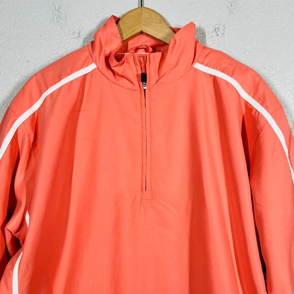Glen Muir Short Sleeve Quarter Zip Pullover Top Casual Sport Peach - L - Picture 2 of 4